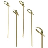 De bambú Papstar 16770 - Pinchos–Brochetas 10 cm \"Knot\"