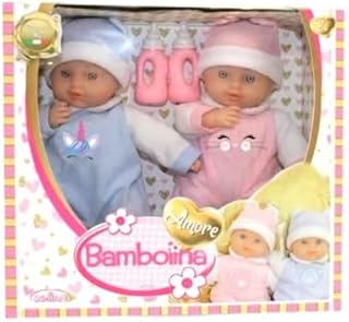 عروسة بامبولينا امور المزدوجة TC-4895167985224 من ديميان، وردي/أزرق