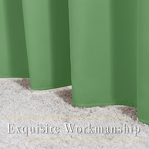 NICETOWN Room Divider 84 inch Curtain for Sliding Glass Door, Grommet Thermal Insulated Sound Reducing Window Treatment Draperies for Bedroom/Living Room, W100 x L84, 1 Panel, Froest Green