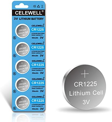CELEWELL 【5-Year Warranty】 5 Pack CR1225 3V Lithium Battery