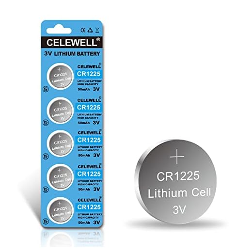 CELEWELL 【5-Year Warranty】 5 Pack CR1225 3V Lithium Battery