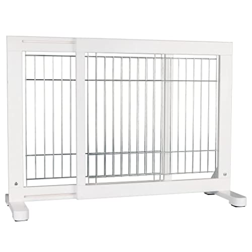 Die 5 besten Hunde Türschutzgitter 4 TRIXIE stufenlos verstellbaresTürgitter "Absperrgitter, Holz, 65–108 × 61 cm, weiß"- 39455