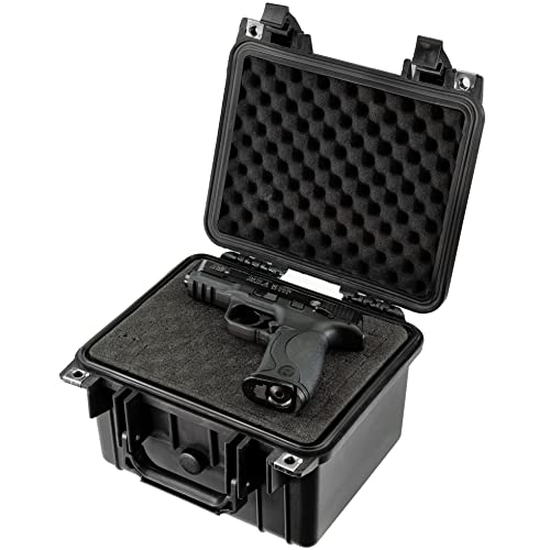 Eylar Small 10.62" Deep Hard Gun Case Waterproof With Foam Tsa Standards (Black) #TOP2