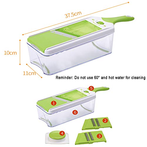 Cortador Manual de Ensaladas Multifuncional Verde miniatura 6