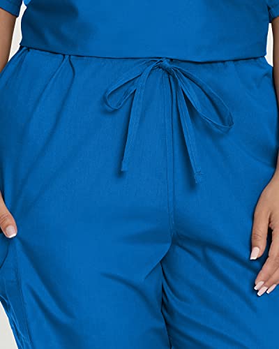 Landau Scrub Zone Unisex Relaxed Fit 2-Pocket Drawstring Cargo Scrub Pants 85221 #TOP3