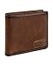 Columbia Mens RFID Slim Bifold Wallet With ID Window Tan Burnished