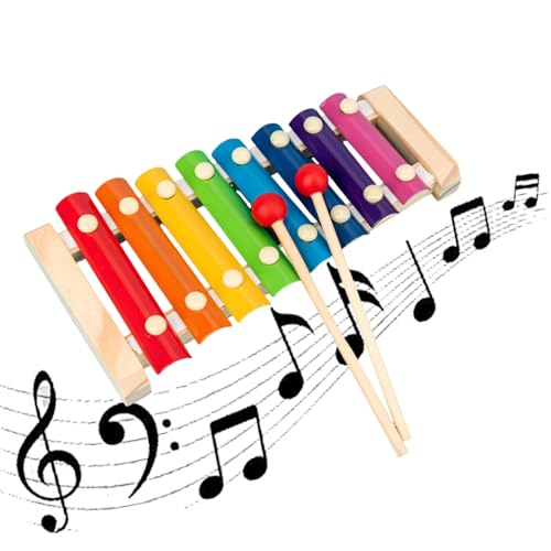 Musical Instruments for Kids Baby Xylophone with Two Mallets Wooden Musical Instruments for Early Development 24 x 12 x 2 cm Glockenspiel