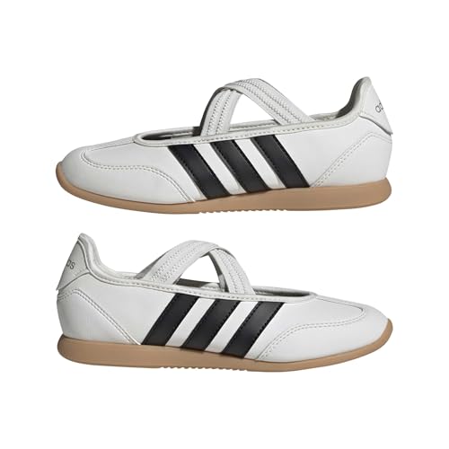 adidas Mixte Enfant Barreda Mary Jane Junior Shoes, Core White/Core Black/Silver Met., 35.5 EU
