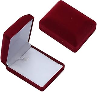 PurYupearl 2 Pcs Red Velvet Necklace Boxes Pendant Gift Cases Necklace Storage Cases Pendant Display Boxes ，Jewelry Boxes ...