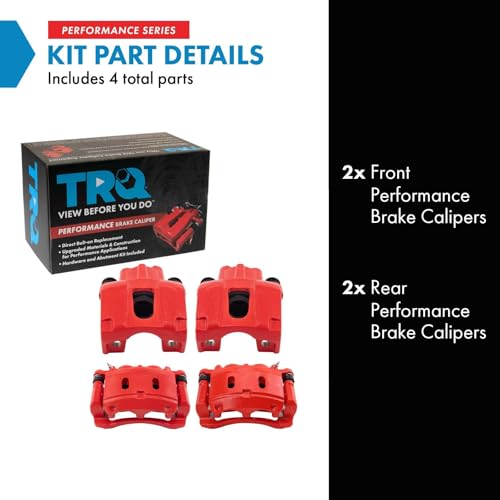 Image of TRQ Brake Caliper Set Performance Compatible with 2006-2010 Infiniti QX56 2006-2015 Nissan Armada 2008-2015 Titan