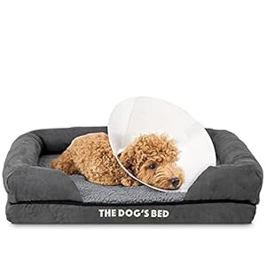 Cama para Perros, Cama ortopédica de Espuma viscoelástica Impermeable para Perros, Alivia la Artritis de Las Mascotas y el Dolor de displasia de Cadera, terapéutica y de Apoyo, Fundas Lavables