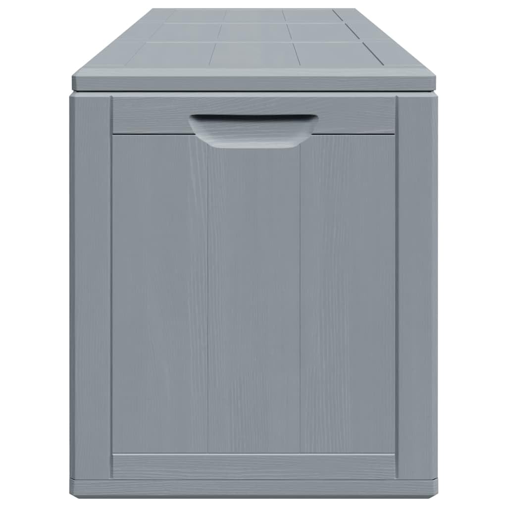 Scatola portaoggetti da giardino, 270 l, in polipropilene, effetto legno, resistente alle intemperie, ai raggi UV, per esterni, per cuscini, imbottiture e accessori da giardino, terrazza