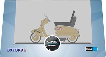 Oxford Diecast 1960s Scooter Gold with Union Flag 1/76 Scale HO 76SC004