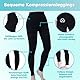 jabeick Medizinische Kompressionsstrumpfhose Damen & Herren Lang, 20-30 mmHg Kompressionsstrümpfe Stützstrümpfe Damen Klasse II Zehenfreie Kompressionshose Unterstützung (Schwarz, X-Large)
