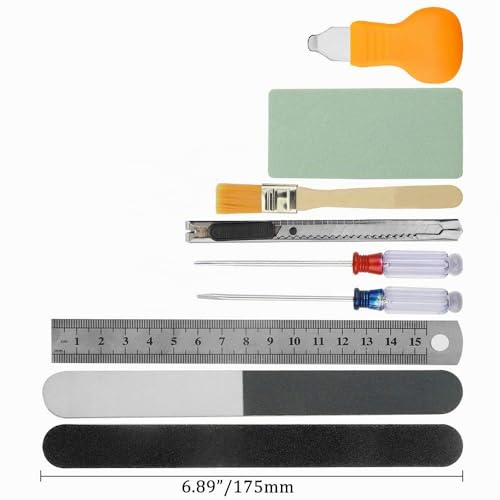 BGTXINGI Ensemble de 28 pièces d'outils de base pour modélisme Gundam avec boîte en plastique - Kit d'outils pour modèles réduits, assemblage, réparation et réparation de bricolage – vue 8
