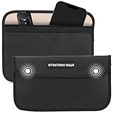 Strategic Gear Double Layered Faraday Bag - Compact Faraday Bags for Phones and Key Fobs with Magnetic Closure - Faraday Pouch for Key Fob and Cell Phone with 2 Compartments 9x5x0.50 Inches
