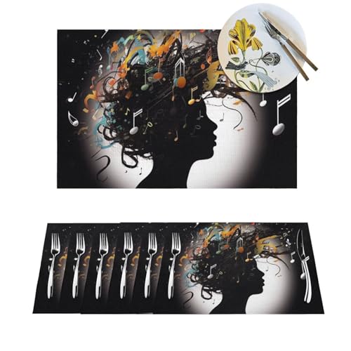 Set de table de qualité supérieure en PVC tissé résistant lot de 4 pièces - 2