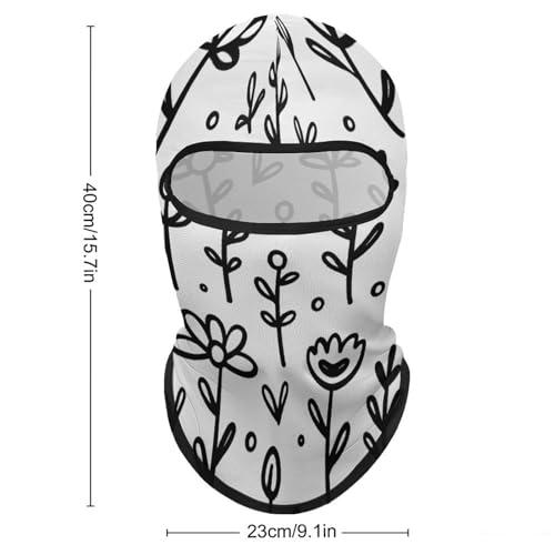 Balaclava Mask for Men Balaclava Ski Mask Simple Line Flower Winter Face Mask Face Cover for Cycling miniatura 2