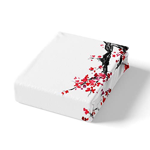 Housse de couette microfire douce imprimé exotique de qualité supérieure rouge