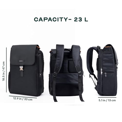 Image of Assembly Arto Laptop Backpack for Men Women 15.6 Inch Quilted Office Travel Bag with Trolley Sleeve Business Travel Bag