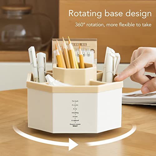 Dioche Rotating Art Supply Organizer 360 Rotating Pen Holder Storage Desk Pencil Organizers for Home Office Supplies Art Supplies Make Up - Image 2