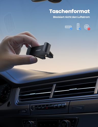 Lamicall Handy Autohalterung, Auto Vent Halterung - Universal 360° KFZ Lüftung Halter für iPhone 17 16 15 14 Pro Max Plus Air, SE, 13 12 Pro Max Mini, 11 Pro, Xs, XR, Samsung S25, Huawei, Smartphone