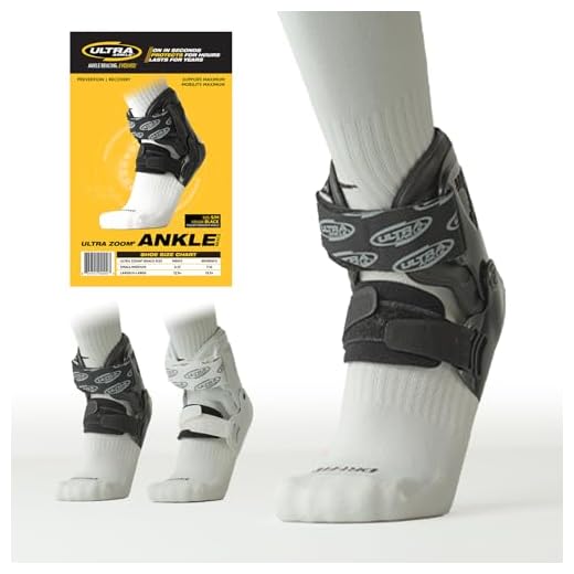 Ultra Zoom Ankle Brace for Injury Prevention, Provides Support and Helps Prevent Sprained Ankles in Volleyball, Basketball, Football - Supportive, Secure Brace for Athletes - Black, Small/Medium