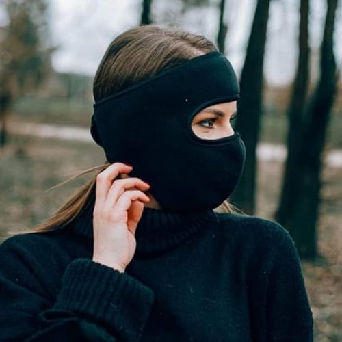 Image of Unisex Cotton Full Winter Face Mask | Windproof & Sun Protection Face Cover for Men & Women | Soft Warm Breathable Mask for Bike, Cycling & Outdoor Use