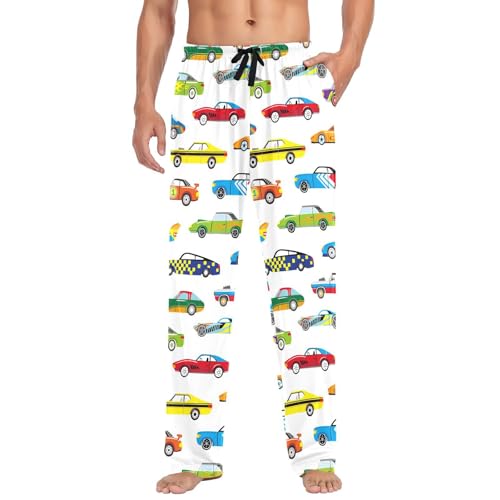 susiyo Cool Race Cars Men's Pajama Pants Cotton Pajama Bottoms Sleepwear PJ Pants Lounge Pants with Pocket Drawstring