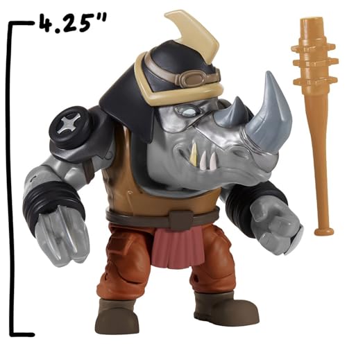 Tales of the Teenage Mutant Ninja Turtles TMNT Battle Arena Action Figure (Rocksteady, Tales of the Teenage Mutant Ninja Turtles TMNT Battle Arena Rocksteady Action Figure) by PlayMates - Used condition - Image 5