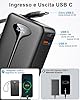 Power Bank, 10000mAh Mini Caricatore Portatile 22.5W Ricarica Rapida, Ultra Portatile Powerbank con USB C Cavo Integrato, Batterie Esterna di 3 porte uscita per iPhone 16 Samsung Xiaomi Android iPad #2