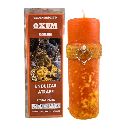 Velón De Oxum Para Endulzar Y Atraer A La Persona Amada Conseguir Pareja Endulzamiento Y Atracción Del Amor Con Instrucciones, Oración Y Amuleto De Corazón.