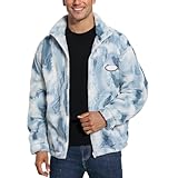 Generisch Chaqueta de forro polar para hombre con capucha, chaqueta de senderismo, chaqueta cálida de forro polar de peluche, chaqueta informal de softshell con cremallera, cómoda y resistente al