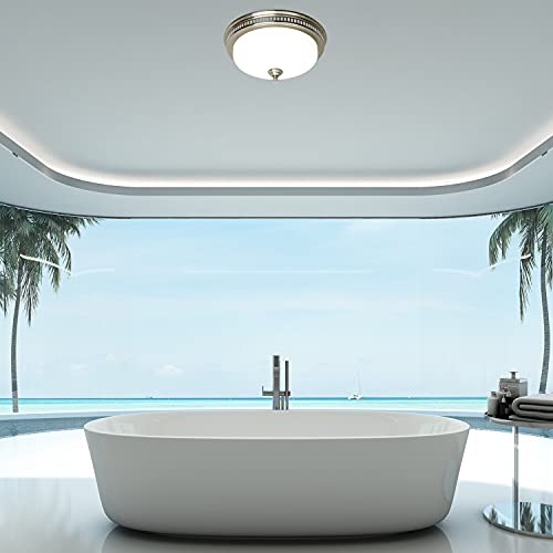 Image of Akicon Bathroom Exhaust Fan with Light, Ultra Quiet 110 CFM 1.5 Sones Ventilation Exhaust Bathroom Fan Light Combo and Nightlight, 3 Years Warranty (Brushed Nickel)