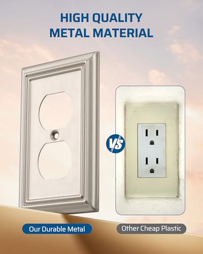 Cubierta de salida de pared de metal resistente DEWENWILS pack de 8 unidades 3