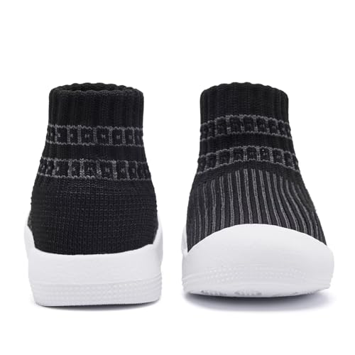 Image of Eashi Baby Boy Girl Non-Skid Indoor Infant Walking Shoes Breathable Warm Elastic Sock Shoes with Memory Sole Protect Toes Outdoor Sneakers
