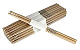 24 PAIRS - 5B WOOD TIP NATURAL MAPLE DRUMSTICKS