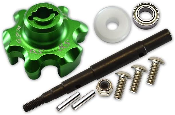 GPM For Traxxas X Maxx 4X4 Upgrade Part Aluminum Trasmission Cush Drive Housing With Drive Input Shaft - 10Pcs Set Green
