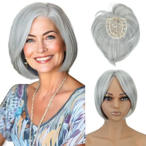 PHOCAS Short Hair Topper for Women with Thinning Hair Fluffy
