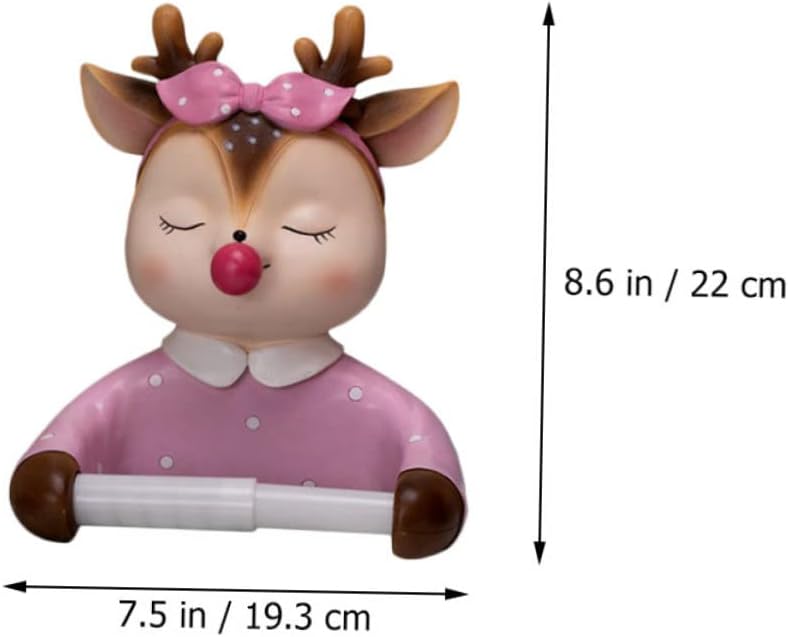1pc Cute Cartoon Bathroom Toilet Paper Holder Wall-Mounted Storage Rack for Home Office and Hotel Fits Roll Creative Design for Tidy Spaces