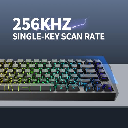 Image of IROK MG75PRO 81 Keys Wired Magnetic Switch Mechanical Keyboard, Hall Effect, 8KHZ /ARGB /CNC Aluminum, Gasket Structure Gaming Keyboard(Black)