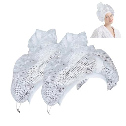 2pcs Net Plopping Cap For Drying Curly Hair Ideal For