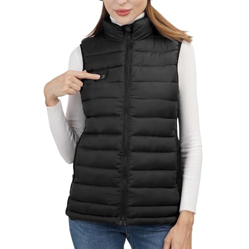 Loowoko Women's Rechargeable Heated Vest with Battery Pack for Winter