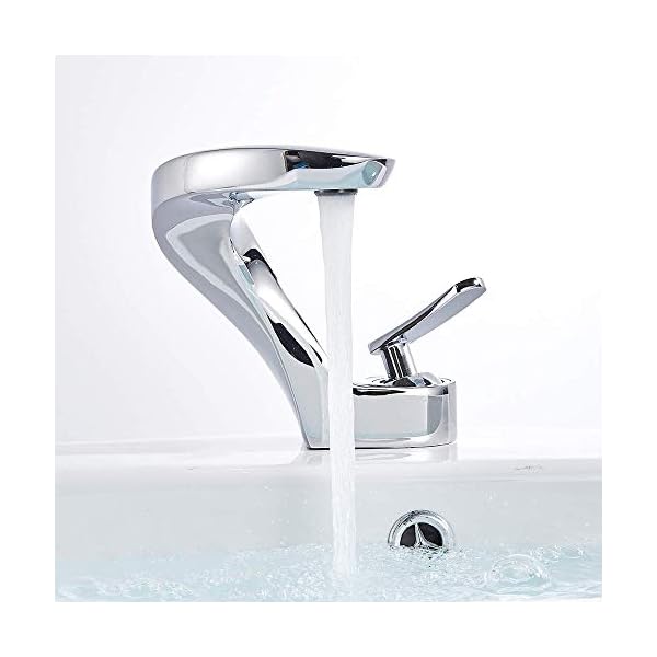 JUNSHENG-Grifo-de-bano-Curvo-Mezclador-Lavabo-Monomando-Grifo-Lavabo-Cromo-Agua-Fria-y-Caliente JUNSHENG-Grifo-de-bano-Curvo-Mezclador-Lavabo-Monomando-Grifo-Lavabo-Cromo-Agua-Fria-y-Caliente