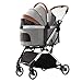 3 W 1 Kompaktowe Wózki Dla Zwierząt Buggy, Cat Carrier Torba Zdejmowana Worki, Wózki Do Psów Dla Małych Średnich, Wózka Dla Zwierząt Domowych Dla Kotów/Psów (Color : A)