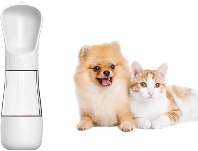 Garrafa Pet Portátil 2 em 1 Garrafa de Agua Pet Bebedouro e Comed...