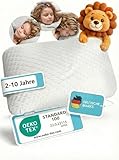 LEOSARA® Kinderkopfkissen - Ergonomisches Kinderkissen Memory Foam - Kissen 40x60x6 cm perfekt fürs Kinderkissen (2-10+ Jahre)