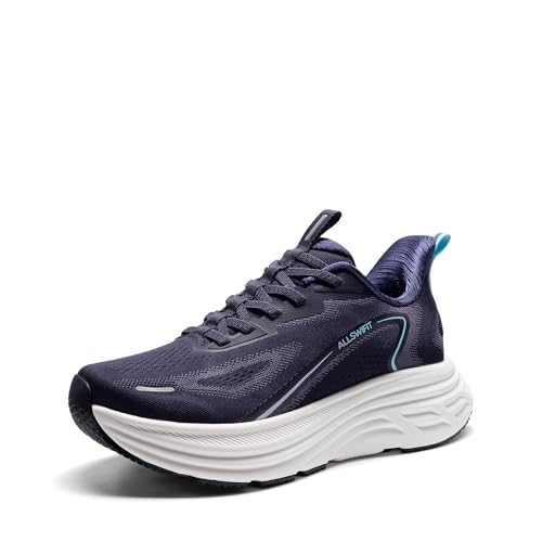 Women's Slip On Walking Shoes Hands-Free Cushion Running Tennis Shoes Non-Slip Comfortable Workout Gym Sports Athletic Fashion Sneakers 6.5 Blue