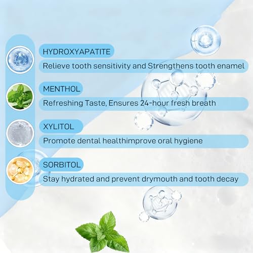 Image of 7.5% Nano Hydroxyapatite Toothpaste 2 Pack for Sensitive Teeth 4.23 Oz Each | Fluoride Free Formula|Strengthens Enamel Naturally|Reduces Sensitivity Fast|Gentle Whitening Action|Fresh Mint Flavor