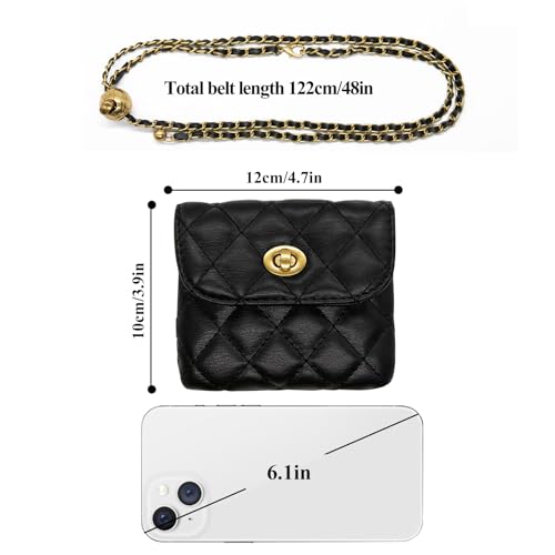 Sac banane en cuir Long Keeper avec mini bandoulière chaîne et pochette cartes amovible